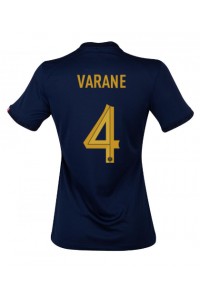 Frankrike Raphael Varane #4 Fotballdrakt Hjemme Klær Dame VM 2022 Korte ermer